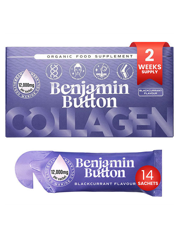 Benjamin Button Marine Collagen & Vit C Blackcurrant Sachets (14pk)