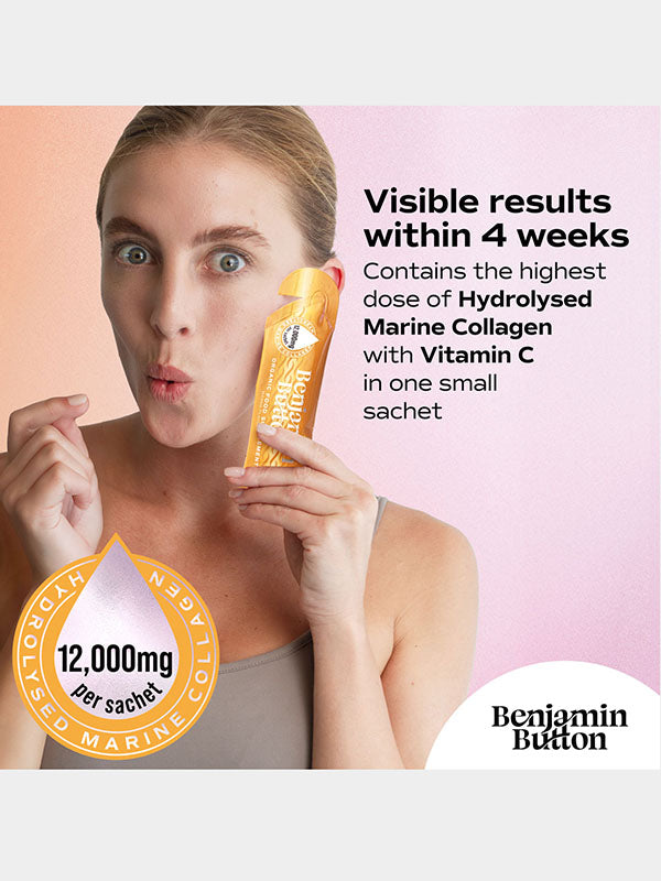 Benjamin Button Marine Collagen & Vit C Mango Sachets (14pk)