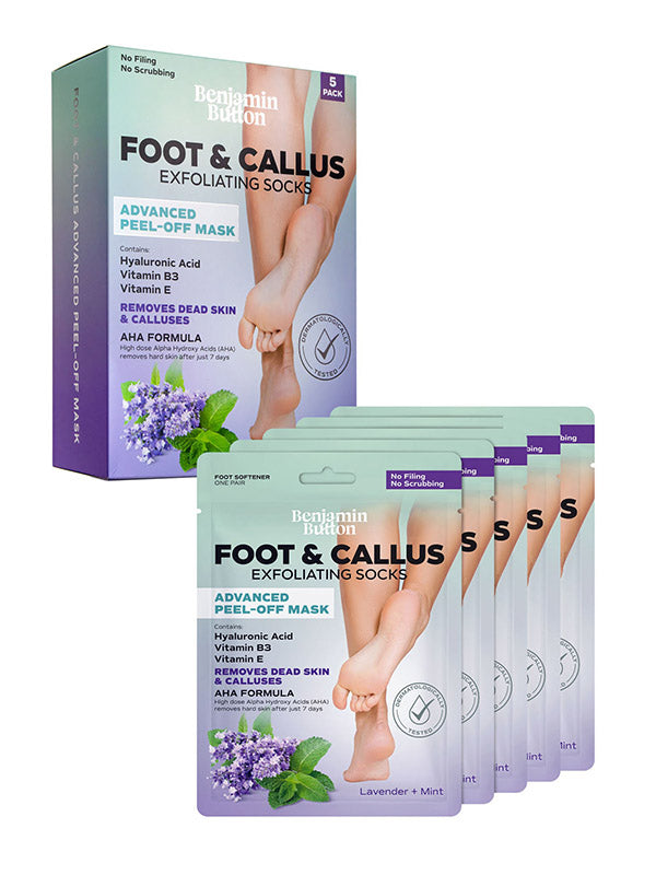 Benjamin Button Foot & Callus Exfoliating Socks (5pk)