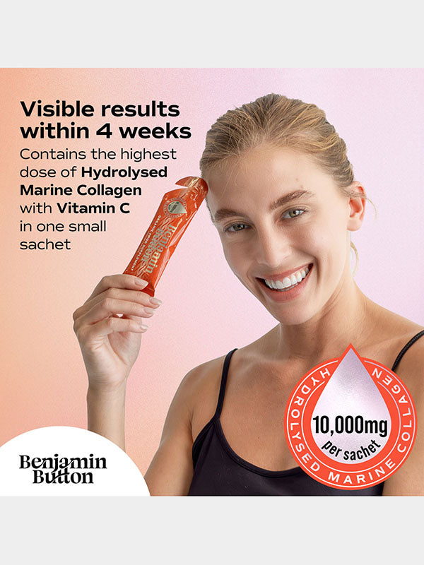 Benjamin Button Marine Collagen & Vit C Orange Sachets (14pk)