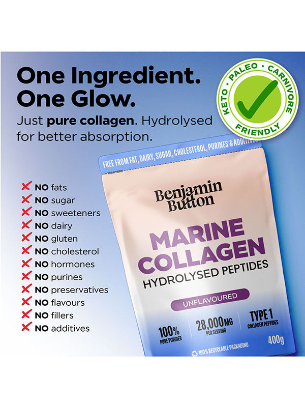 Benjamin Button Marine Collagen Protein Powder (400g)