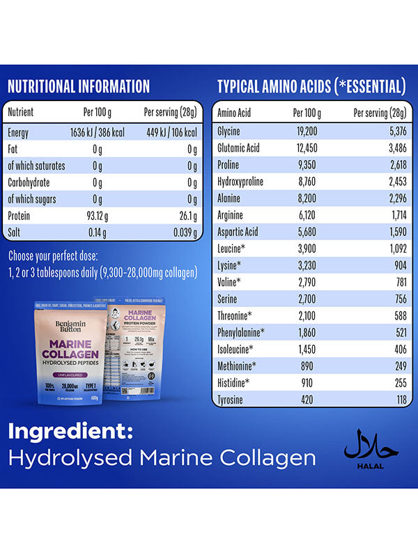 Benjamin Button Marine Collagen Protein Powder (400g)