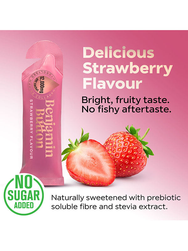 Benjamin Button Perimenopause Collagen Strawberry Sachets (14pk)