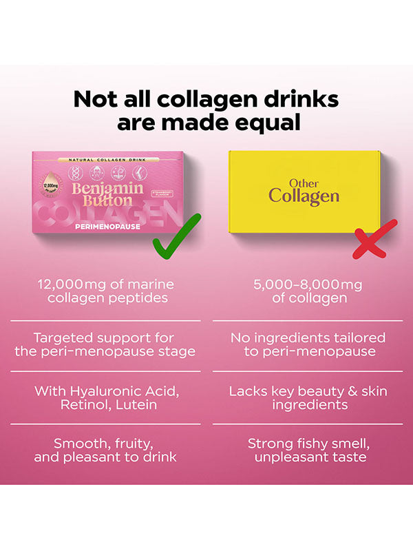 Benjamin Button Perimenopause Collagen Strawberry Sachets (14pk)