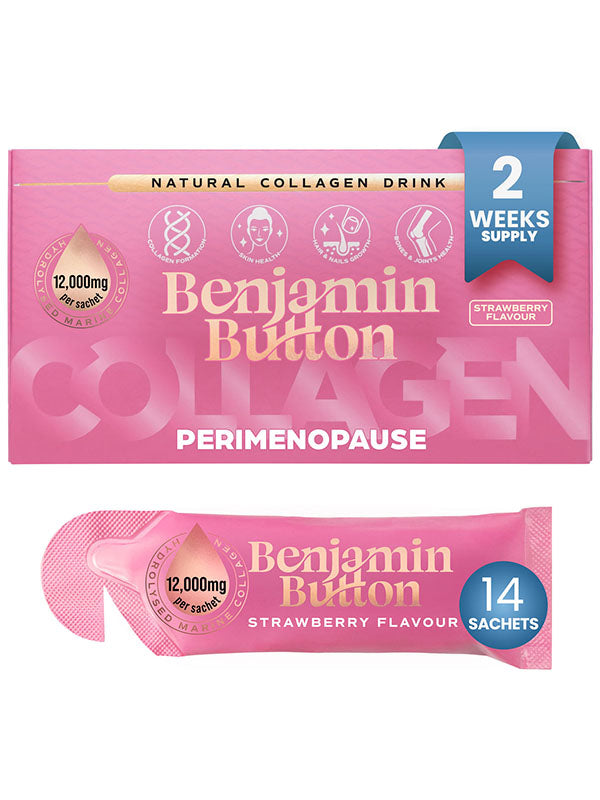 Benjamin Button Perimenopause Collagen Strawberry Sachets (14pk)