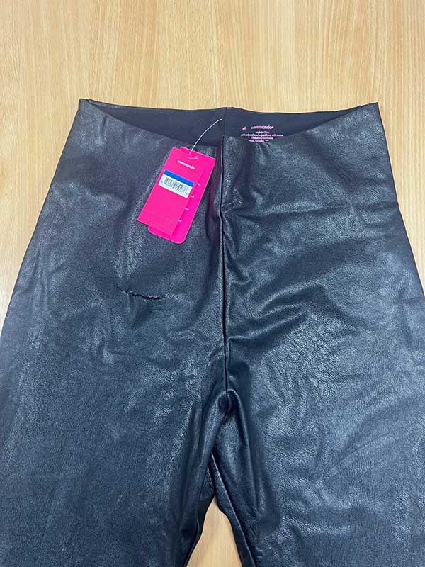 Commando faux leather crop flare Leggings Black XL (damaged)
