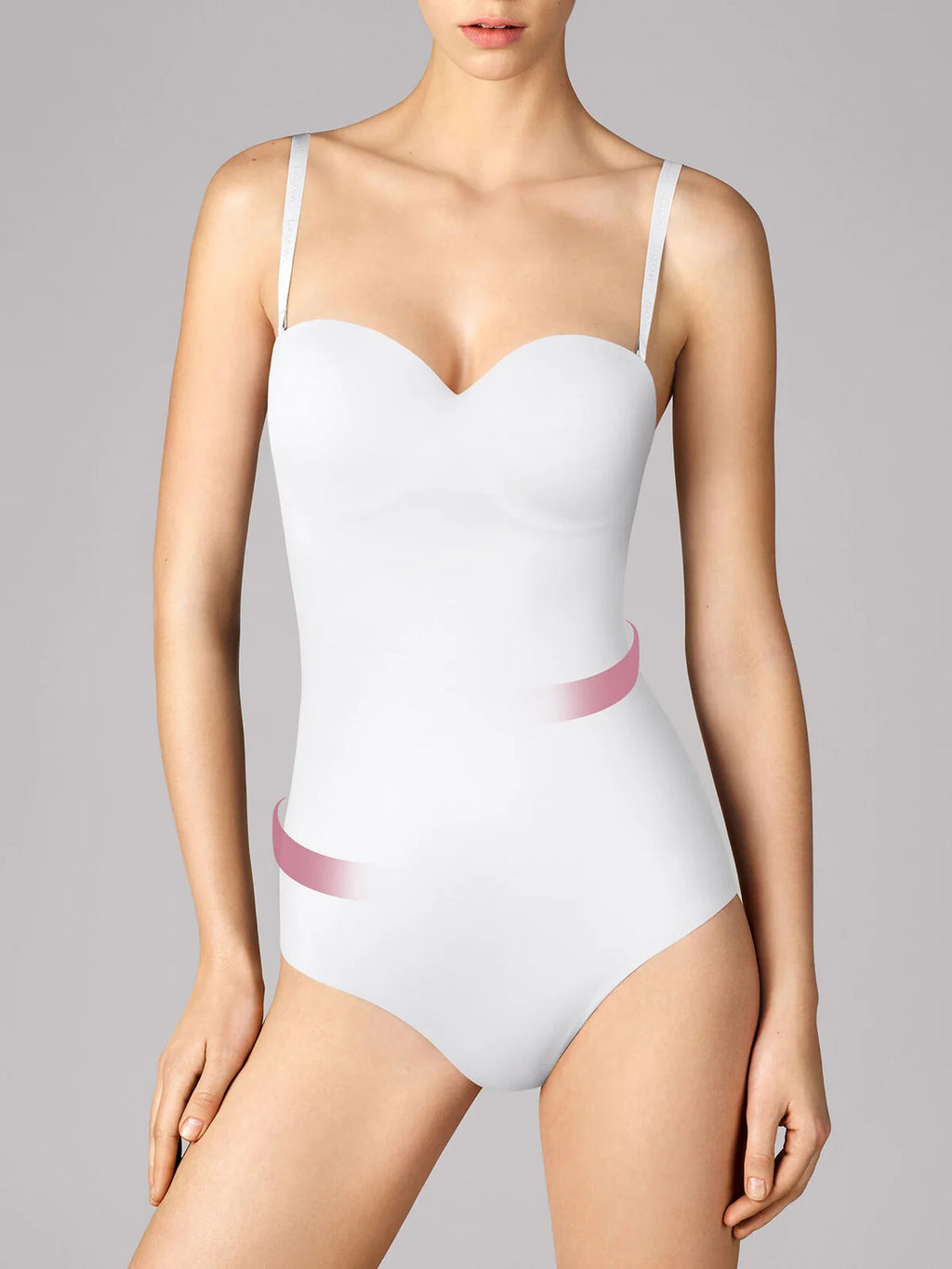 Wolford Mat De Luxe Forming String Body White M/D (Marked)