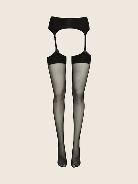 Wolford Pure Stocking Belt - Black