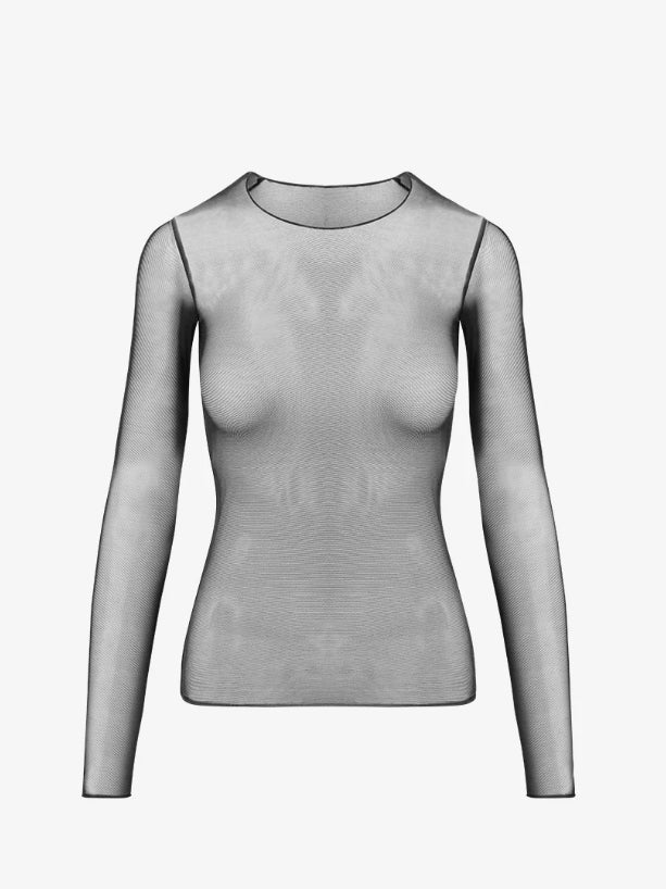 Commando Chic Mesh Long Sleeve Top