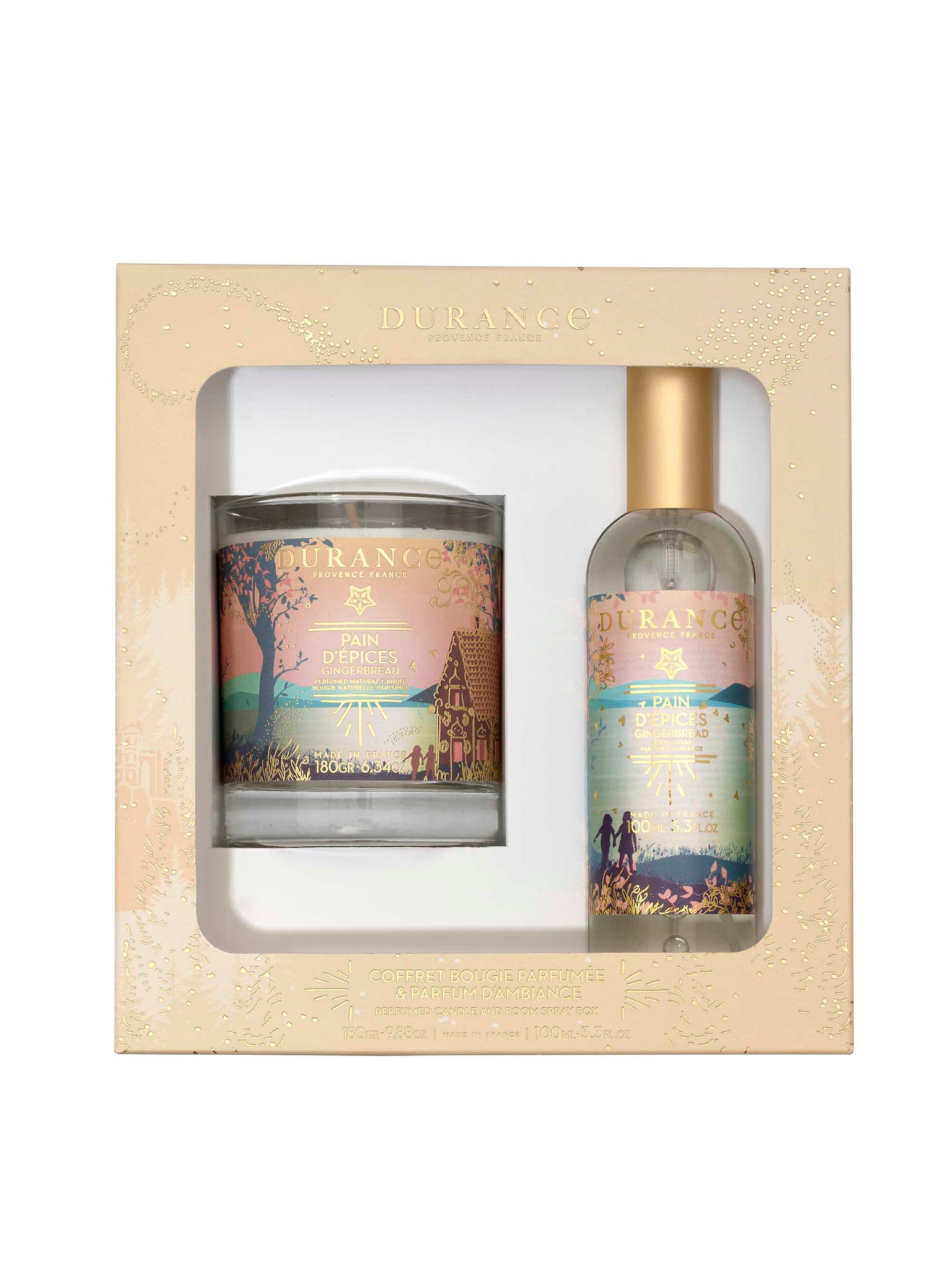 Durance Perfumed Candle & Room Spray Gift Set - Gingerbread