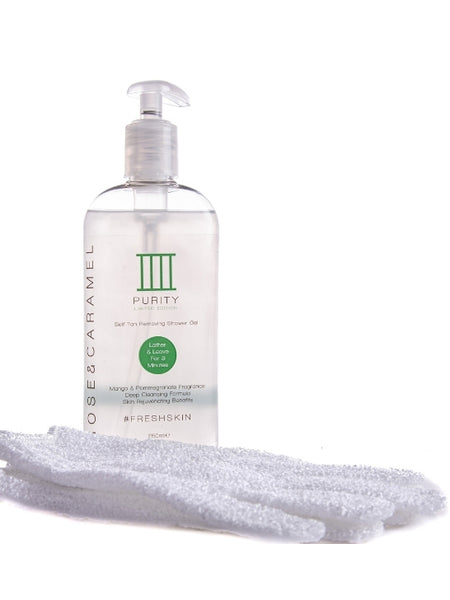Rose & Caramel Purity Self Tan Removing Shower Gel (250ml)