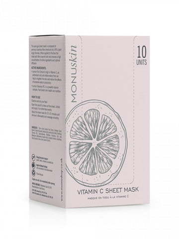 Monuskin Vitamin C Sheet Mask (10 pk)