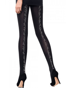 Wolford Belle Tights (Black / Silver)